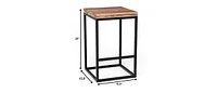 Counter Height Iron Bar Chair with Backless Design for Home or Bistro