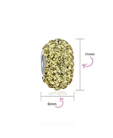 Bling Jewelry Charm Sets Crystal Spacer Bead Core .925 Sterling Silver Fits European Bracelet