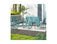 Patio Chairs Set of 2 with Curved Backrests and Seats