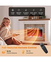 23-inch Infrared Quartz Electric Fireplace Insert with Remote Control