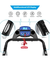 Foldable Electric Treadmill with Lcd Display & Heart Rate Sensor – Easy Storage and Tracking