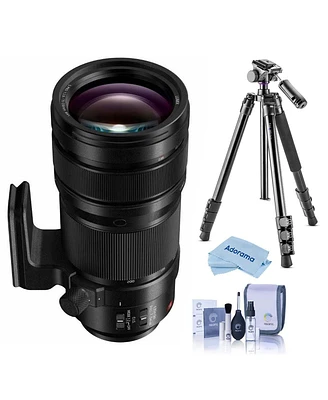 Panasonic Lumix S Pro 70-200mm f/2.8 O.i.s. Lens for L Mount, Bundle with Vanguard Alta Pro 264AT Tripod and Tbh-100 Head, Cleaning Kit, Cleaning Clot