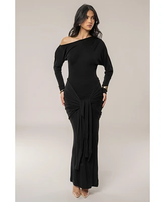 Jluxlabel Women's Dawn Drape Maxi Dress