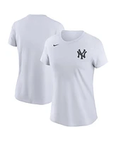 Nike Women's White New York Yankees Wordmark T-Shirt