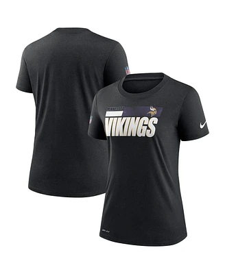 Nike Women's Black Minnesota Vikings Impact Legend Sideline Performance T-Shirt
