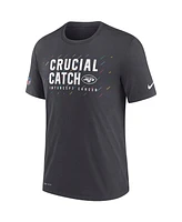 Nike Men's Charcoal New York Jets Nfl Crucial Catch Performance T-Shirt