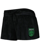 Concepts Sport Women's Black Austin Fc Intermission T-Shirt and Shorts Sleep, Set of 2