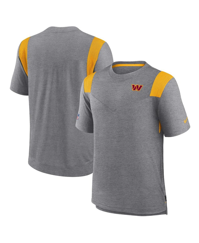 Nike Men's Charcoal Washington Commanders Sideline Tonal Logo Performance Player T-Shirt
