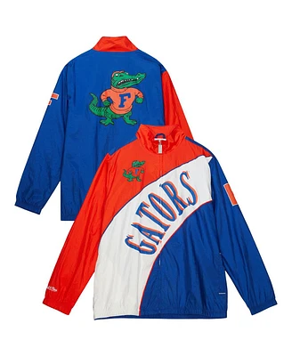 Mitchell & Ness Men's Royal/Orange Florida Gators Arched Retro Lined Full-Zip Windbreaker Jacket