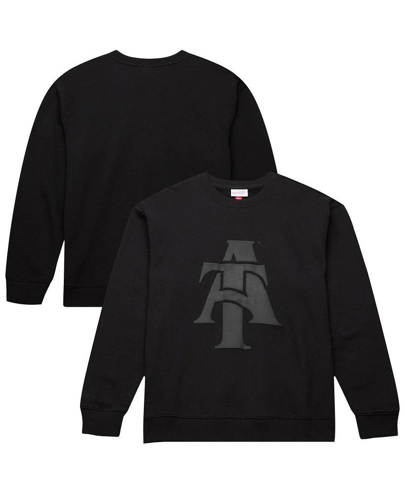 Mitchell & Ness Men's Black North Carolina A&T Aggies Puff Print Fleece Pullover Sweatshirt