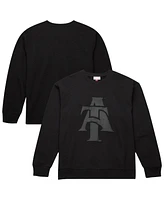 Mitchell & Ness Men's Black North Carolina A&T Aggies Puff Print Fleece Pullover Sweatshirt