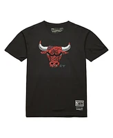 Mitchell & Ness Men's Black Chicago Bulls Hardwood Classics Deconstructed T-Shirt