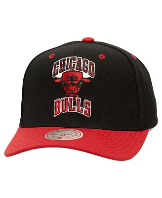 Mitchell & Ness Men's Black Chicago Bulls All In 2.0 Pro Crown Snapback Hat