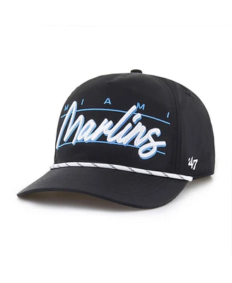 '47 Brand Men's Black Miami Marlins Condor Hitch Adjustable Hat