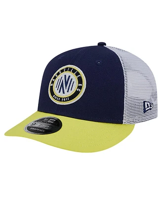 New Era Men's Navy Nashville Sc Throwback Trucker Low Profile 9FIFTY Snapback Hat