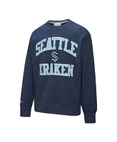 Mitchell & Ness Men's Navy Seattle Kraken Playoff Win Fleece Pullover Sweatshirt