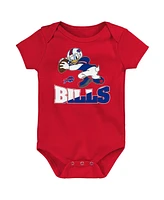 Outerstuff Baby Boys and Girls 3-Pack Buffalo Bills 3-Peat Bodysuit Set