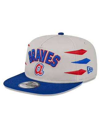 New Era Men's Cream Atlanta Braves Iron Golfer Snapback Hat