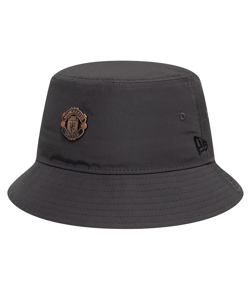 New Era Men's Gray Manchester United Bronze Bucket Hat