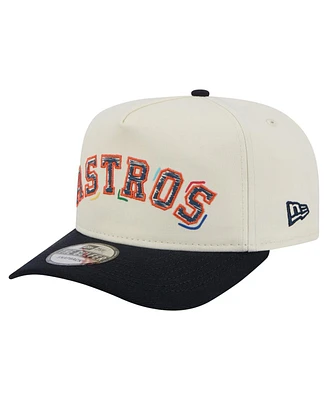 New Era Men's White Houston Astros Team Scribble Golfer Adjustable Hat