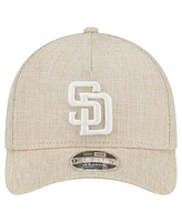 New Era Men's Beige San Diego Padres Cotton Weave M-Crown A-Frame 9FORTY Adjustable Hat