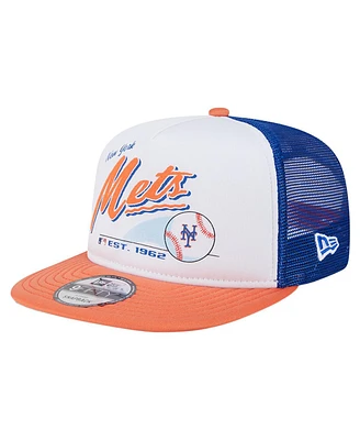 New Era Big Boys and Girls White New York Mets Retro 9FIFTY Snapback Hat