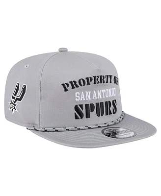 New Era Men's Gray San Antonio Spurs Throwback Property Of Golfer Snapback Hat