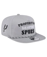 New Era Men's Gray San Antonio Spurs Throwback Property Of Golfer Snapback Hat