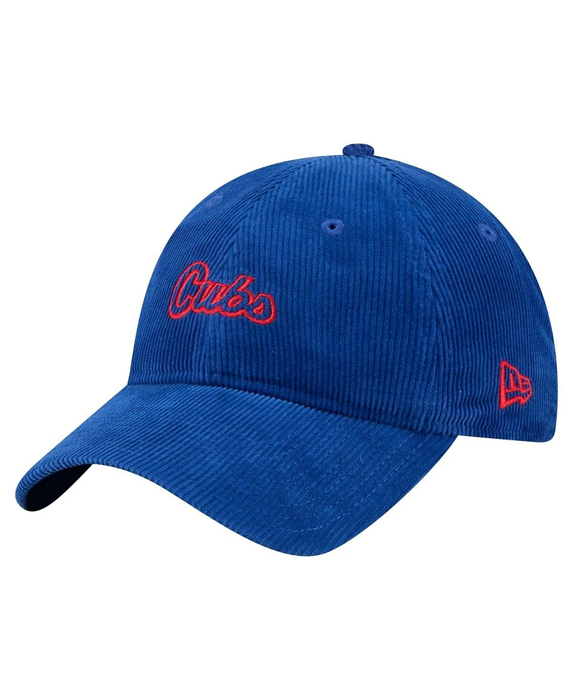 New Era Women's Royal Chicago Cubs Corduroy 9TWENTY Adjustable Hat