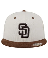 New Era Men's Cream/Brown San Diego Padres Two-Tone Corduroy 59FIFTY Fitted Hat