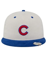 New Era Men's Cream/Royal Chicago Cubs Two-Tone Corduroy 59FIFTY Fitted Hat