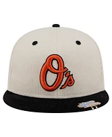 New Era Men's Cream/Black Baltimore Orioles Two-Tone Corduroy 59FIFTY Fitted Hat