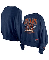 New Era Women's Navy Chicago Bears Throwback Boxy Sweatshirt