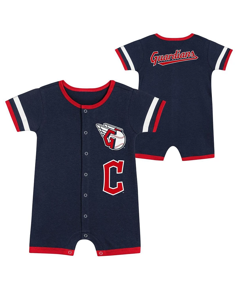Outerstuff Baby Boys and Girls 2-Piece Navy Cleveland Guardians Double Hit Coverall Set