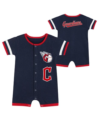 Outerstuff Baby Boys and Girls 2-Piece Navy Cleveland Guardians Double Hit Coverall Set