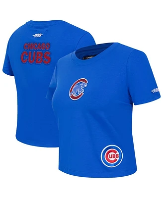 Pro Standard Women's Royal Chicago Cubs Game Day Classics Baby Doll Cropped T-Shirt