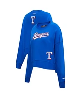 Pro Standard Women's Royal Texas Rangers Game Day Classics Crewneck Pullover Sweatshirt