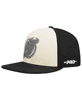 Pro Standard Men's Cream/Black New Jersey Devils French Terry Snapback Hat