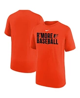 Nike Big Boys and Girls Orange Baltimore Orioles Local Legend T-Shirt