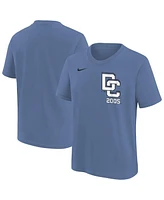 Nike Big Boys and Girls Blue Washington Nationals 2025 City Connect Wordmark T-Shirt
