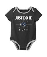 Nike Newborn Navy/Black Minnesota Timberwolves Just Do It Bodysuit Set 2-Pack