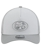 New Era Men's Gray San Francisco 49ers Domain 9FORTY A-Frame Trucker Adjustable Hat