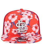 New Era Men's Red St. Louis Cardinals Adventure Pattern Golfer Trucker Snapback Hat