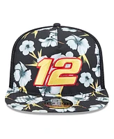 New Era Men's Black Ryan Blaney Adventure Pattern Golfer Adjustable Hat