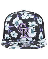 New Era Men's Black Colorado Rockies Adventure Pattern Golfer Trucker Snapback Hat
