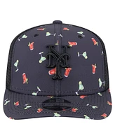 New Era Men's Black New York Mets Adventure Drinks Pattern 9SEVENTY Stretch-Snap Hat