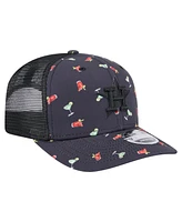 New Era Men's Black Houston Astros Adventure Drinks Pattern 9SEVENTY Stretch-Snap Hat
