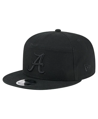 New Era Men's Black Alabama Crimson Tide Adventure Canvas Split Panel 9FIFTY Snapback Hat