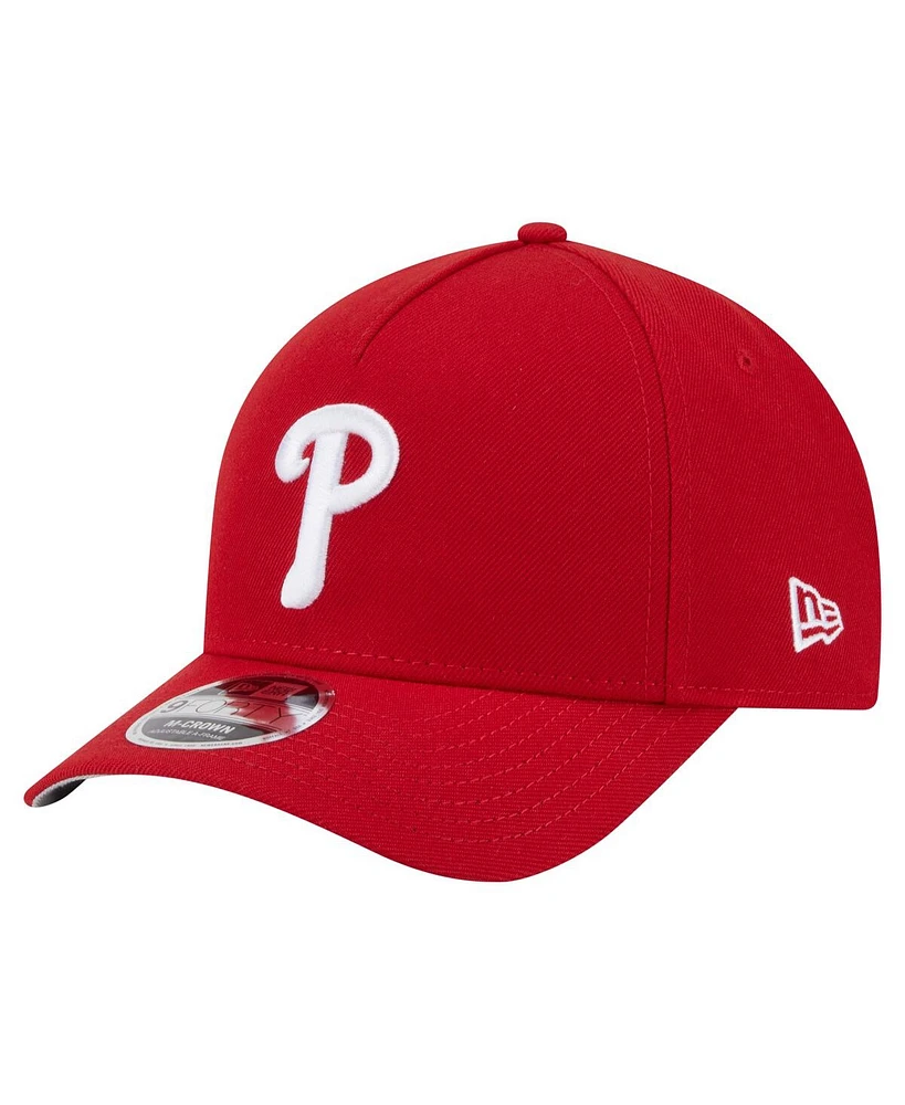 New Era Men's Red Philadelphia Phillies 9FORTY M-Crown Adjustable Hat