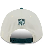 New Era Men's Cream/Midnight Green Philadelphia Eagles 2025 Nfl Draft 9FORTY A-Frame M-Crown Adjustable Hat